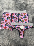 Simpson navidad fondo rosa Duo Unitalla Con Tanga