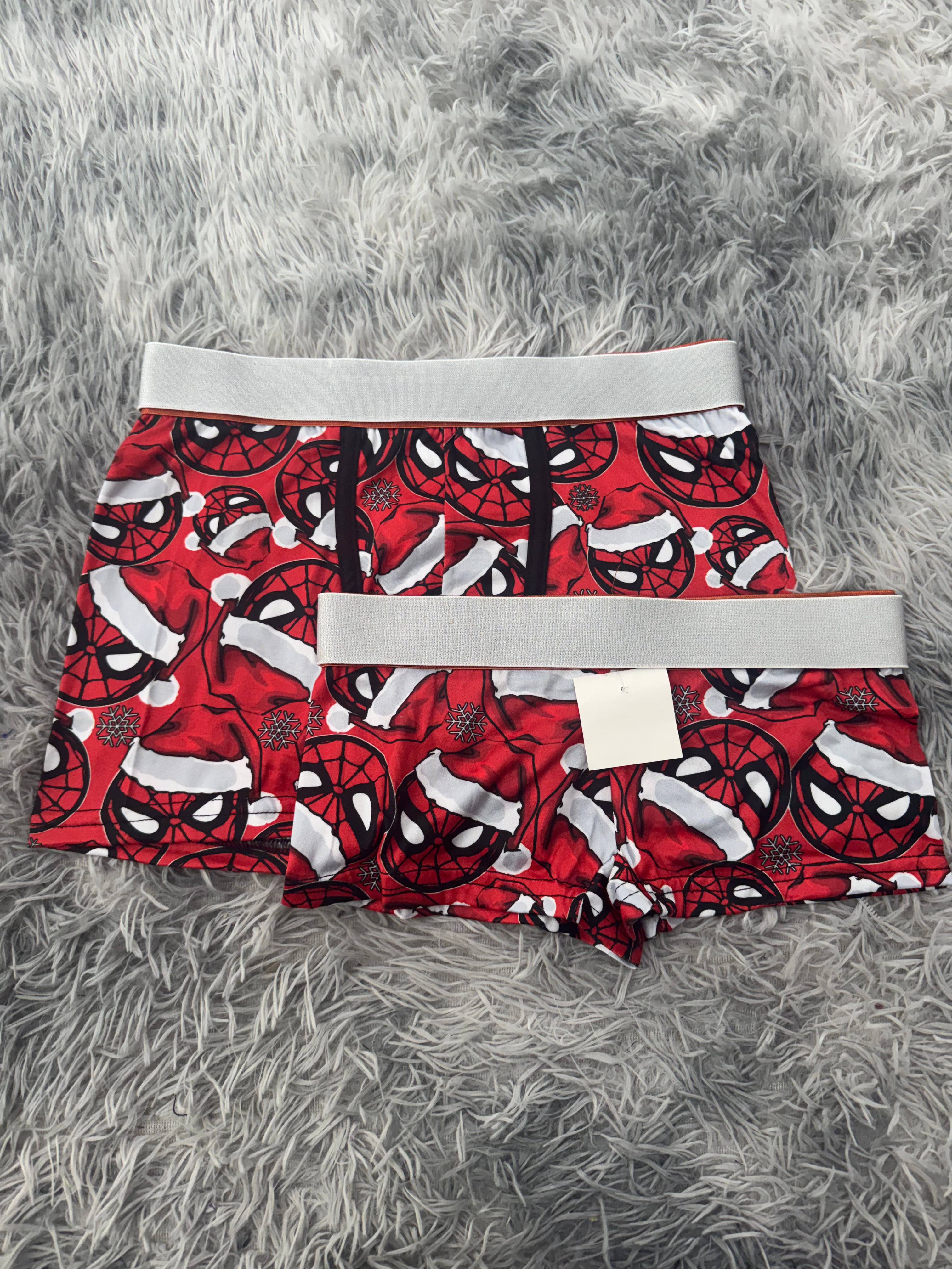 Spiderman y copos de nieve Duo Con Boxer