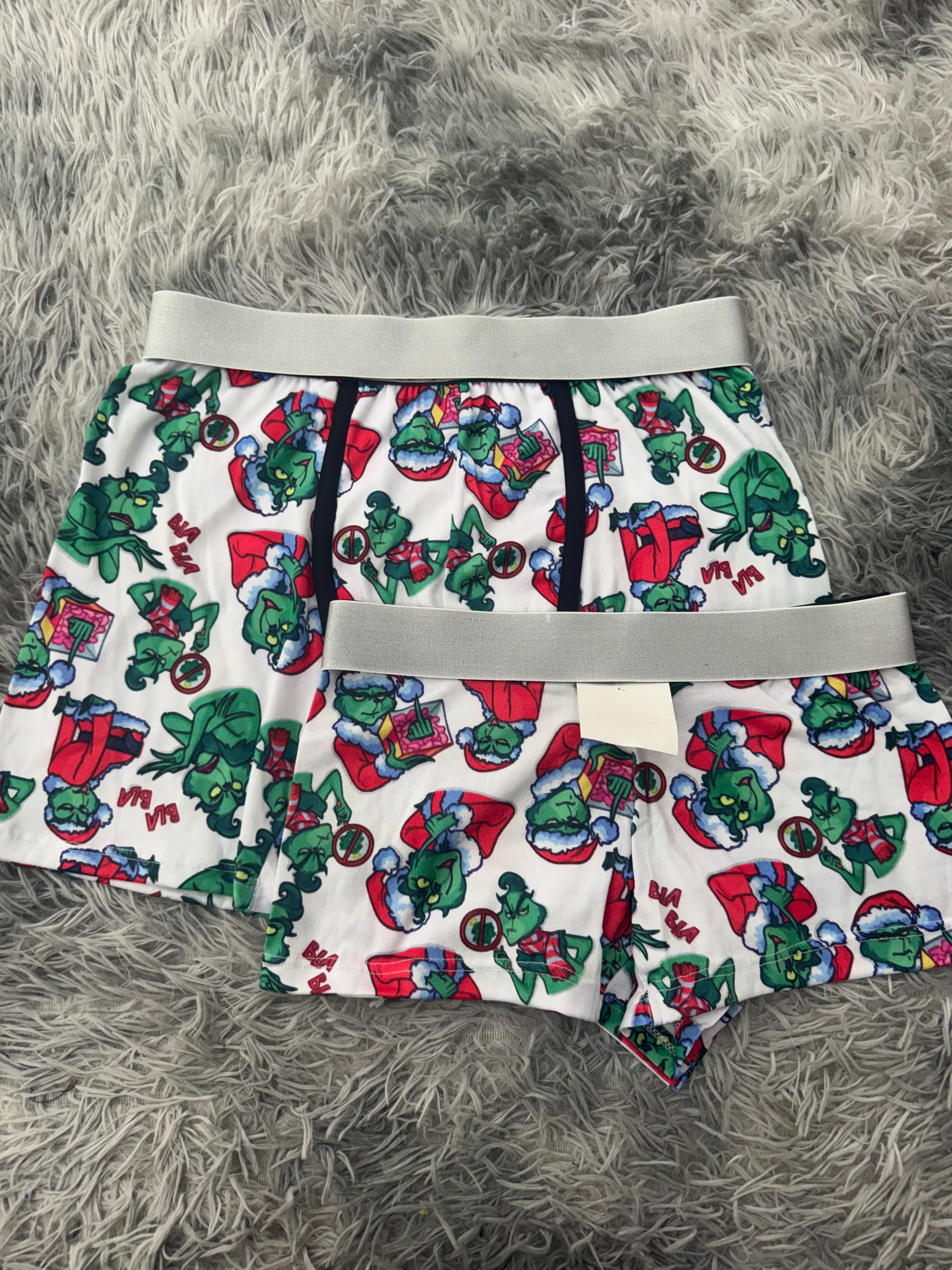Grinch fondo blanco Duo Con Boxer Xl