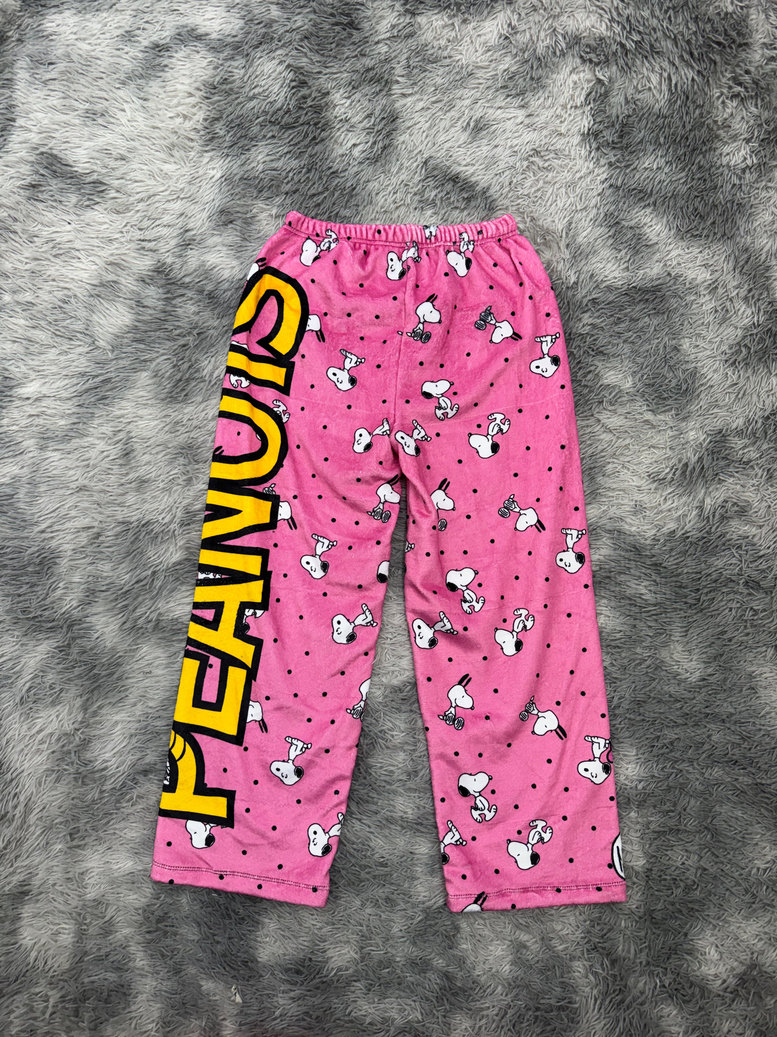 Snoopy Peanuts Fondo Rosa Pantalón De Pijama Dama