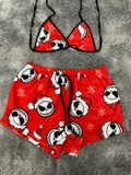 Jack Fondo Rojo Top Con Short Afelpado