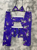 Joker fondo morado  Pijama De 5 Piezas