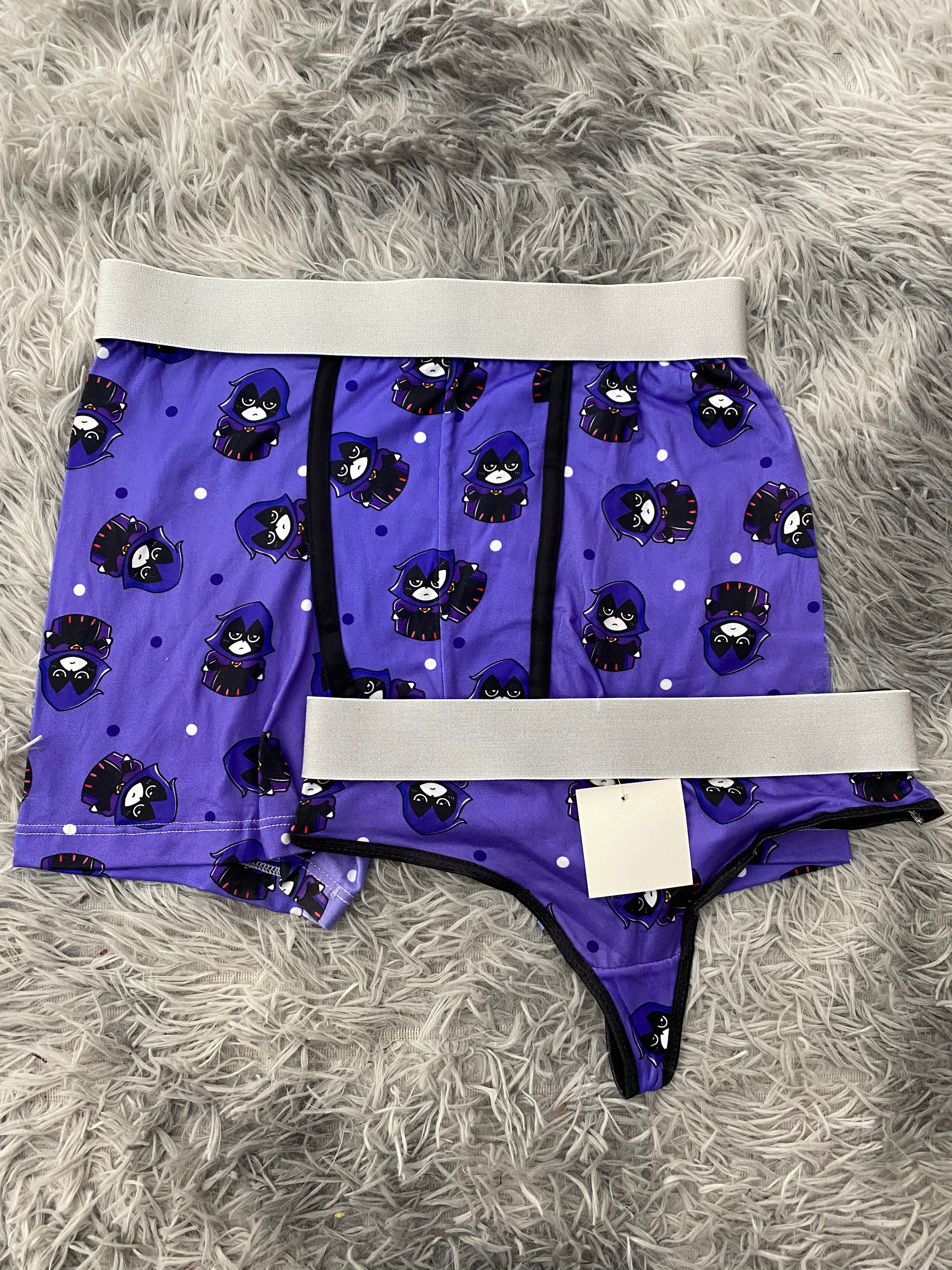 Raven fondo morado Duo Unitalla Con Tanga