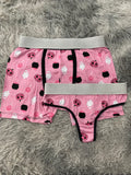 Fantasmas y calabazas fondo rosa  Duo Unitalla Con Tanga