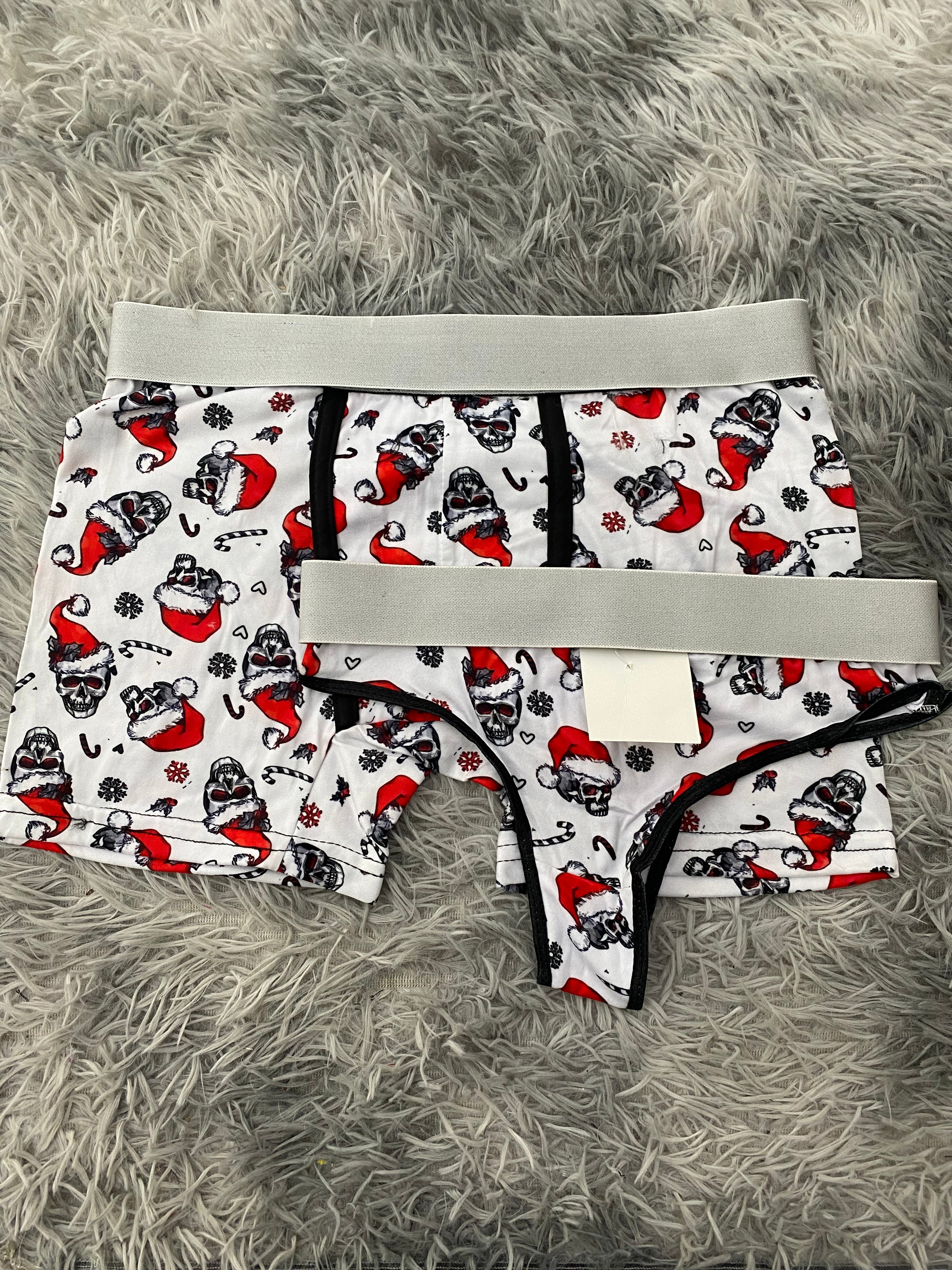 Calavera con gorro de navidad Duo Unitalla Con Tanga