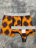 Calavera con sombrero fondo amarillo Duo Unitalla Con Tanga