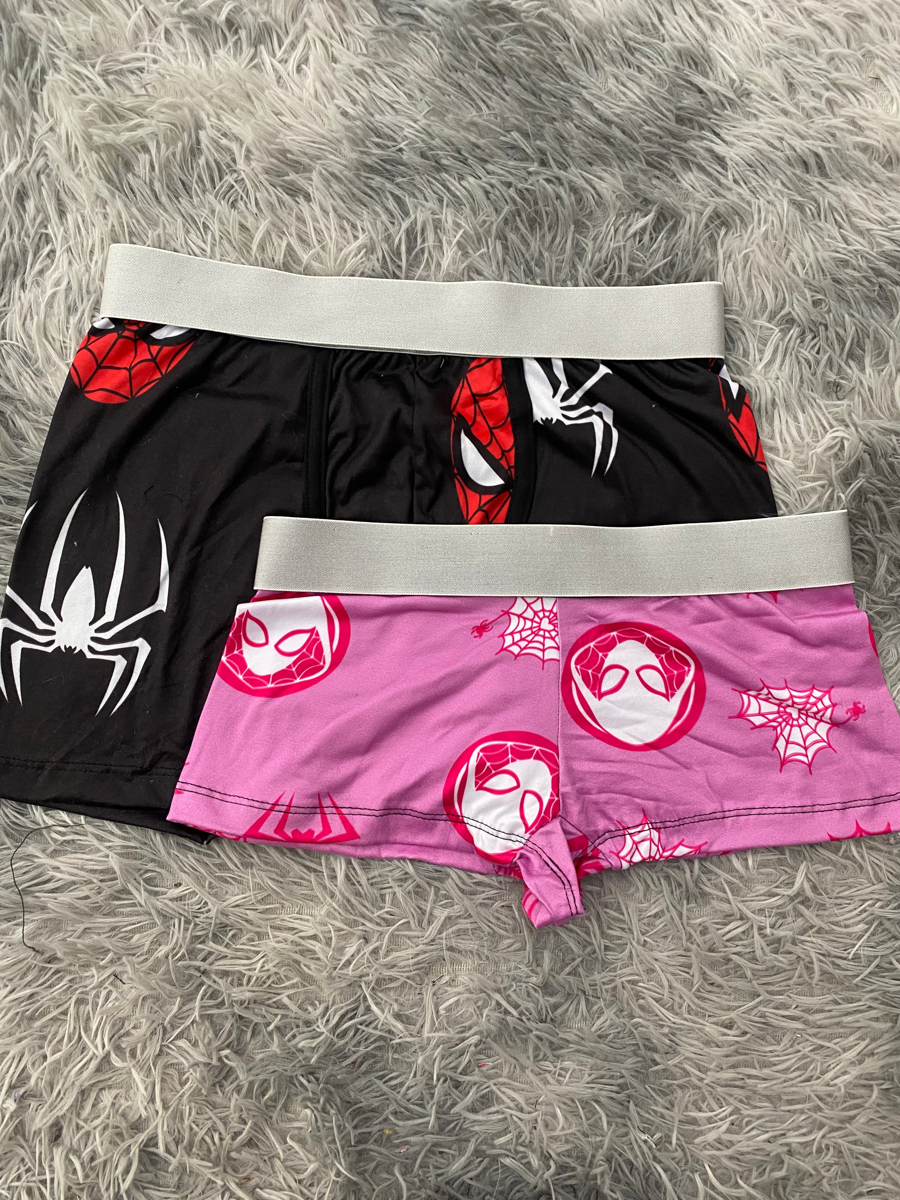 Spiderman y su novia intercalado Duo Con Boxer Unitalla