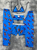 Goku y Milk intercalada Pijama De 5 Piezas