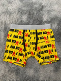 Playboy letras negras y rojo fondo amarillo Boxer De Hombre unitalla