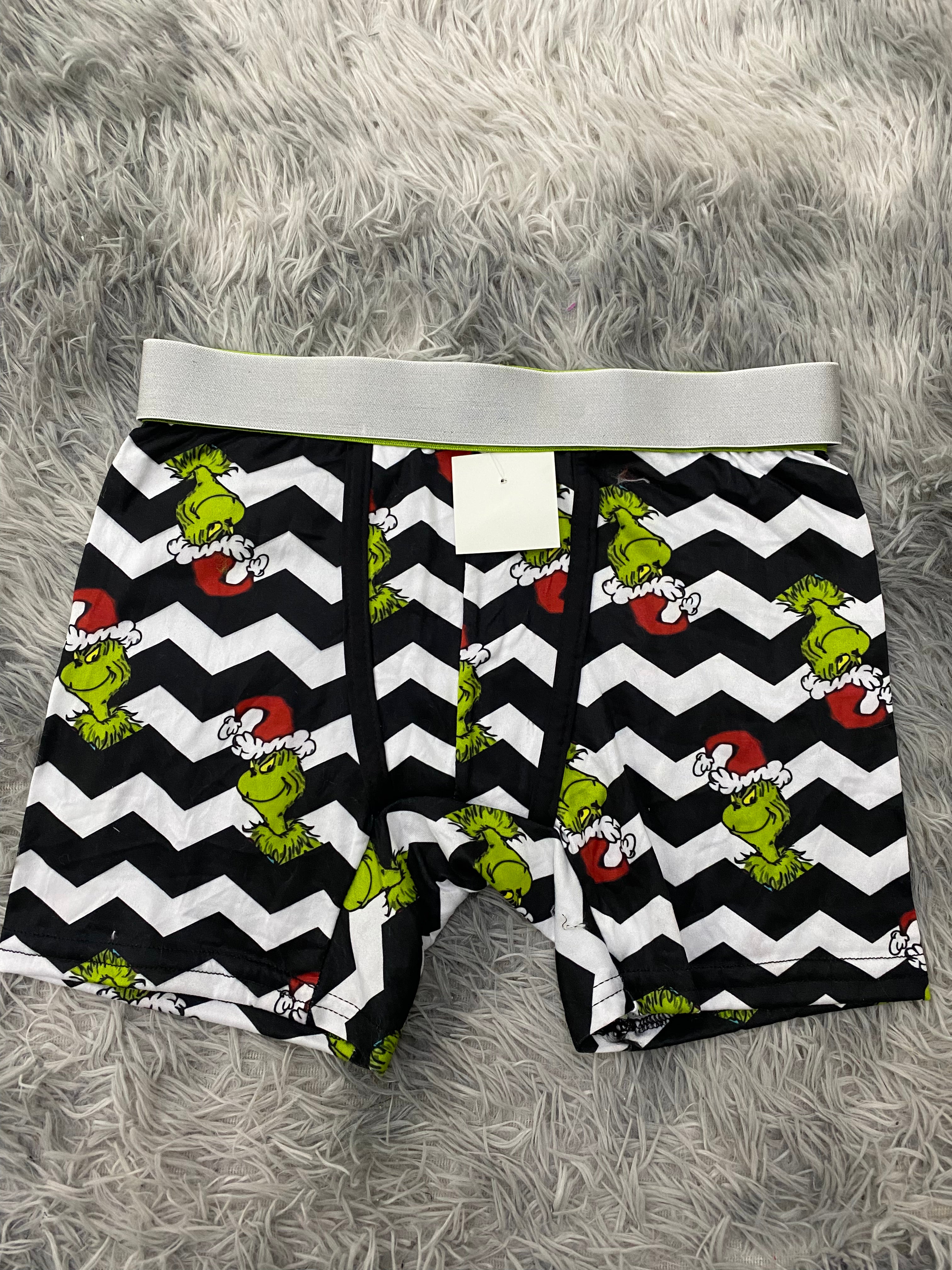 Grinch líneas blancas y negras Boxer De Hombre unitalla