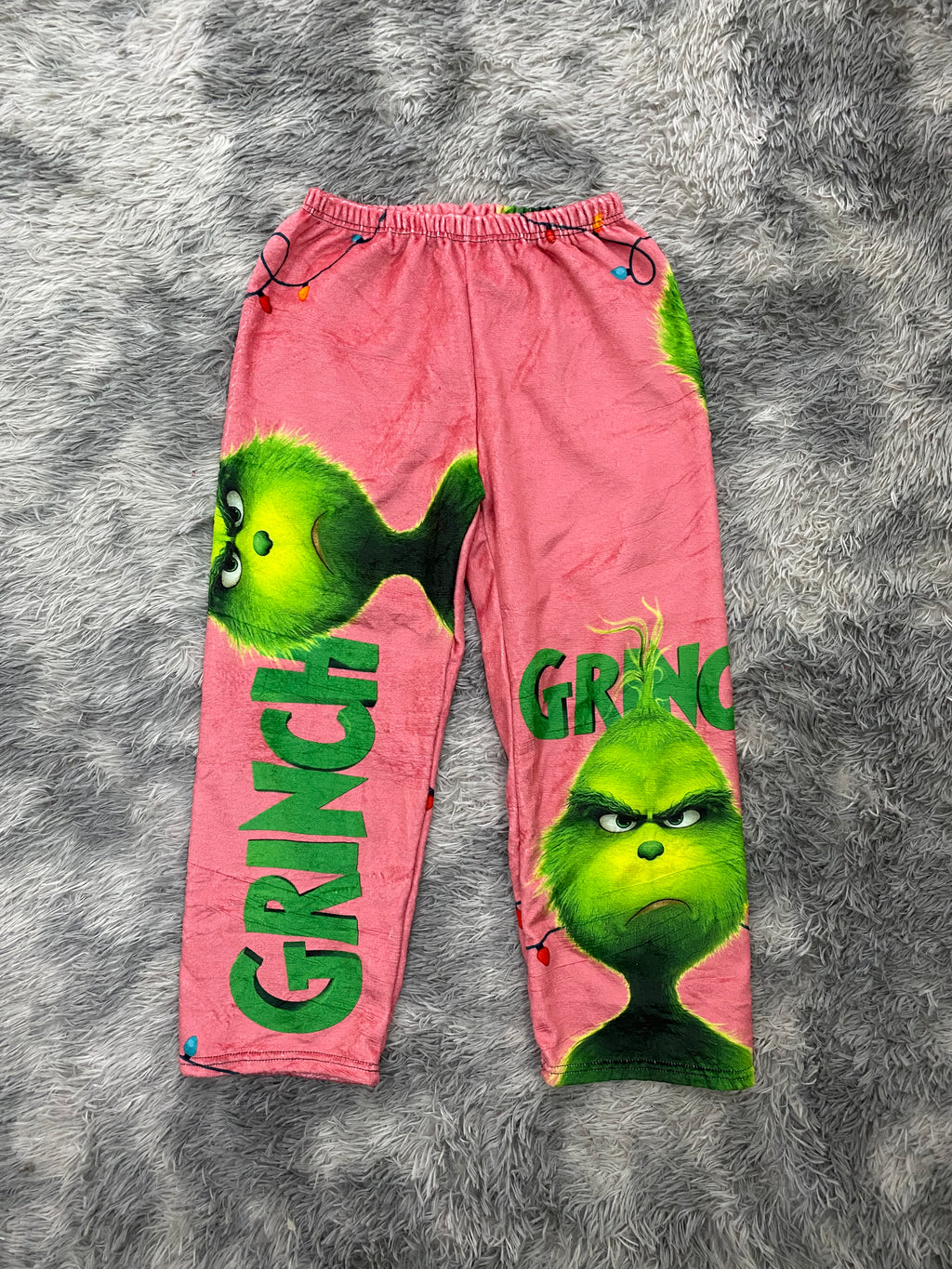 Grinch fondo rosa Pantalón De Pijama Dama