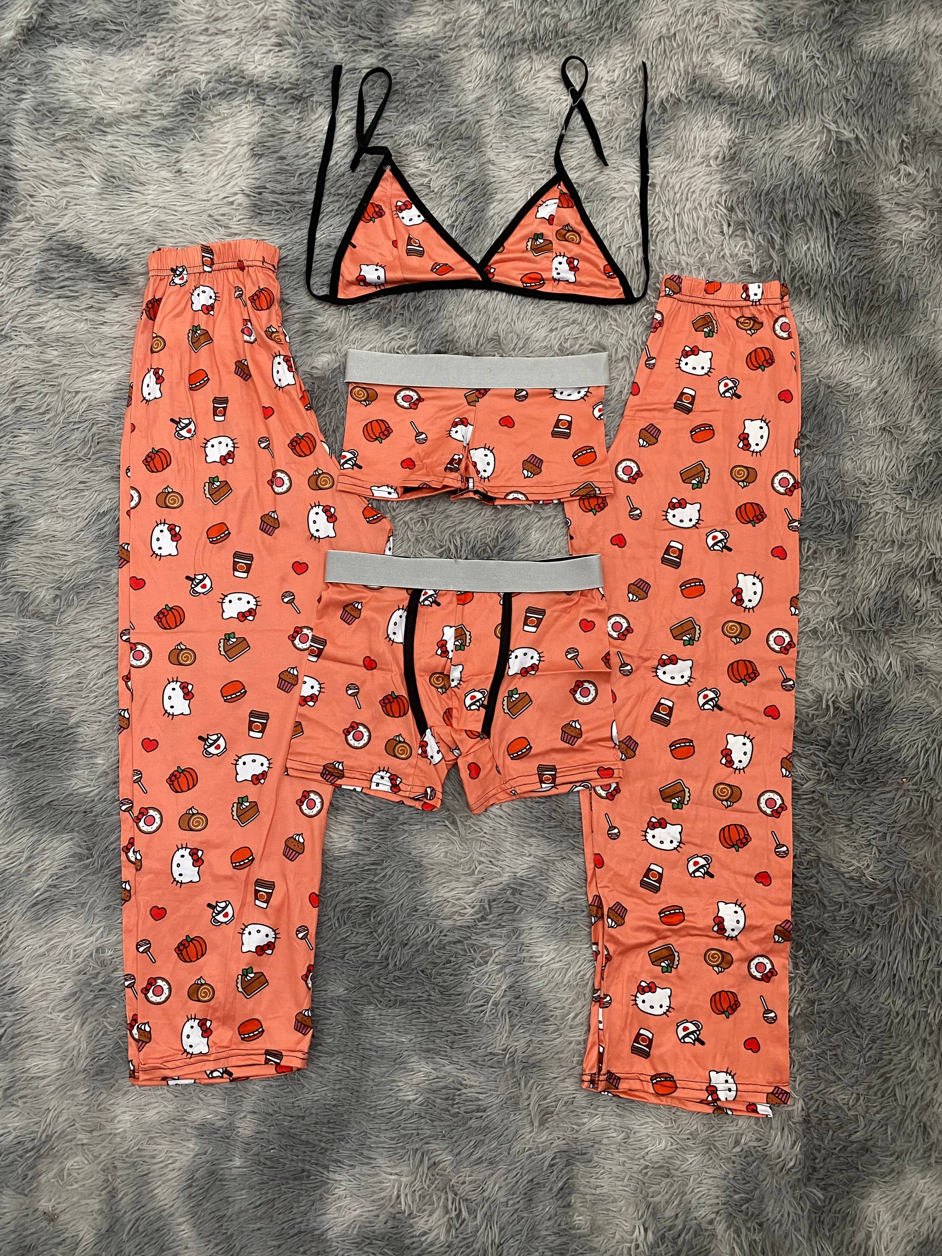 Hello kitty snacks Pijama De 5 Piezas