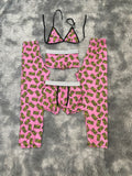 Game Over fondo rosa Pijama De 5 Piezas
