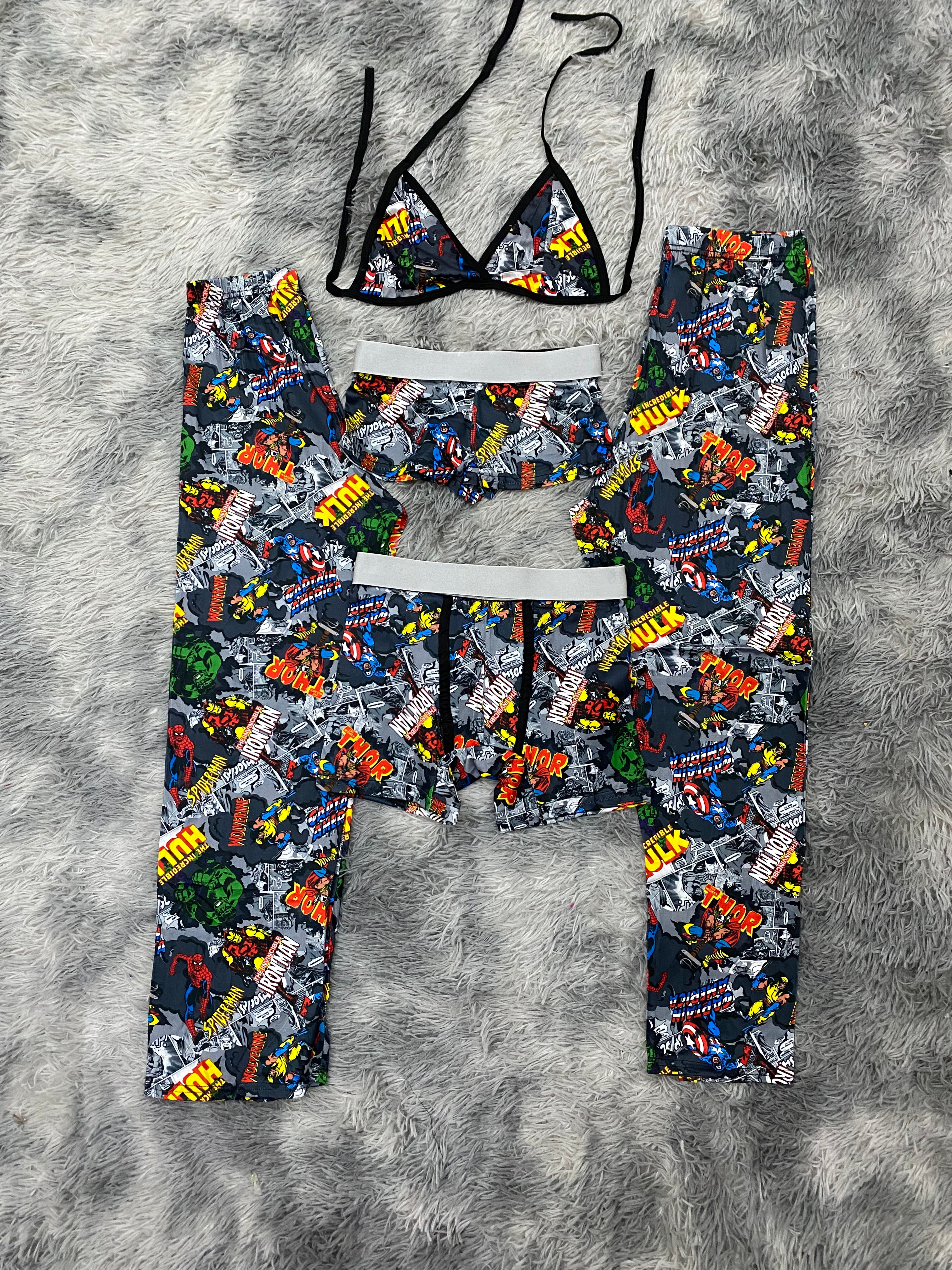 Marvel Comics Pijama De 5 Piezas