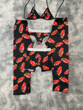McQueen animado fondo negro Pijama De 5 Piezas