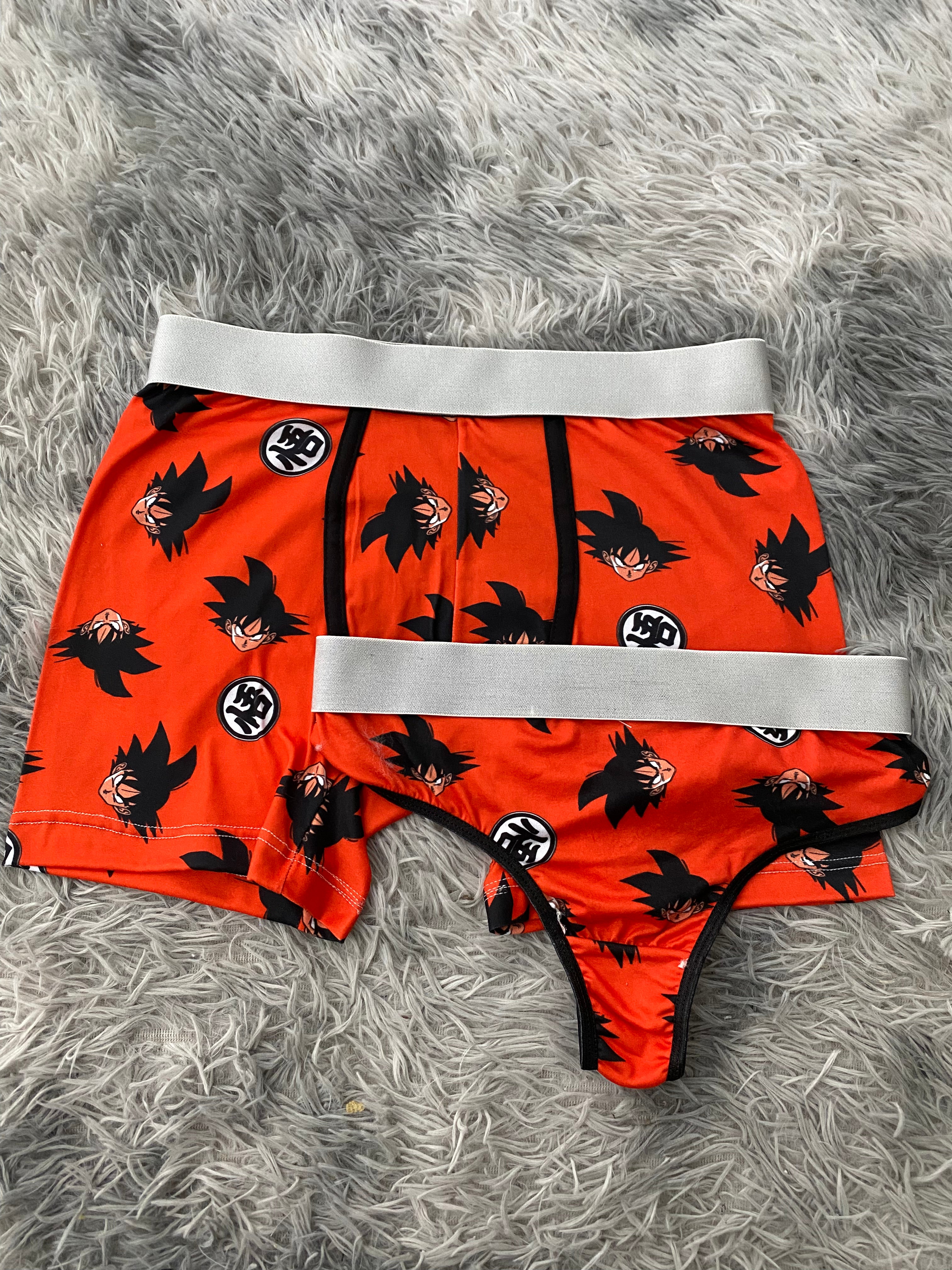 Goku caras fondo naranja Duo Unitalla Con Tanga
