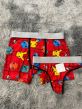 Pokémon cuadros rojos Duo Unitalla Con Tanga