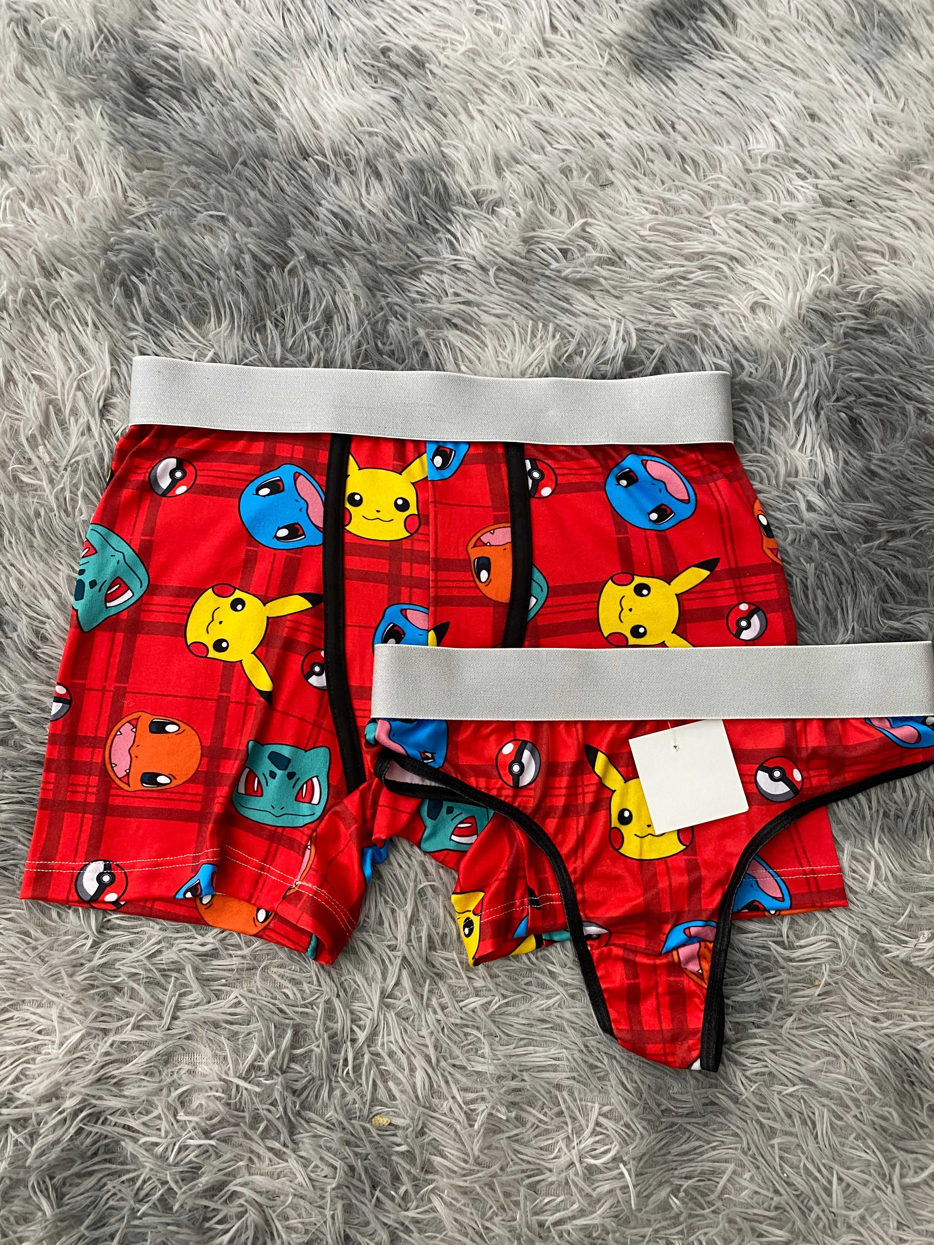 Pokémon cuadros rojos Duo Unitalla Con Tanga