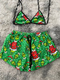 Grinch hohoho verde Top Con Short Afelpado