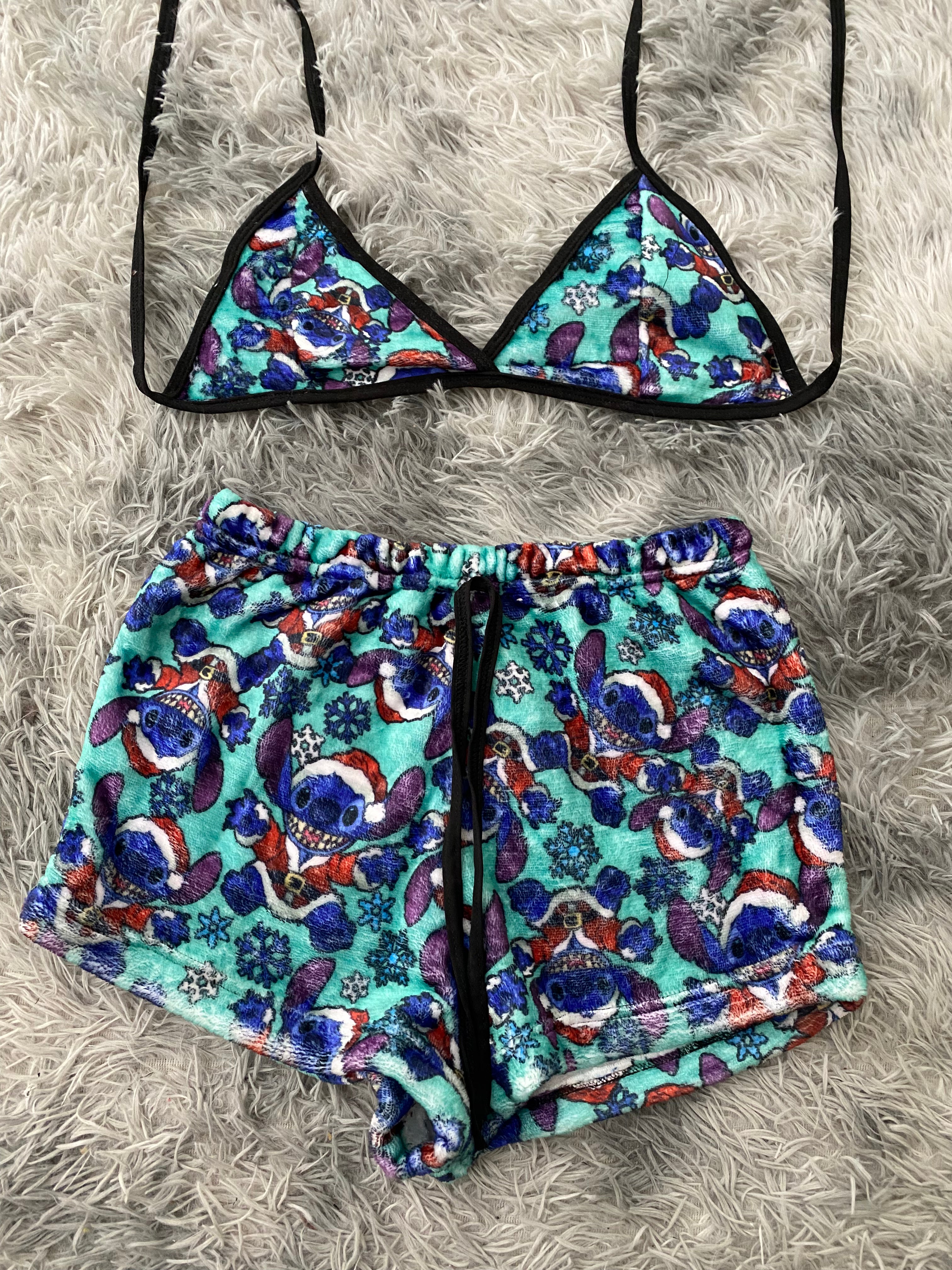 Stitch navidad Top Con Short Afelpado