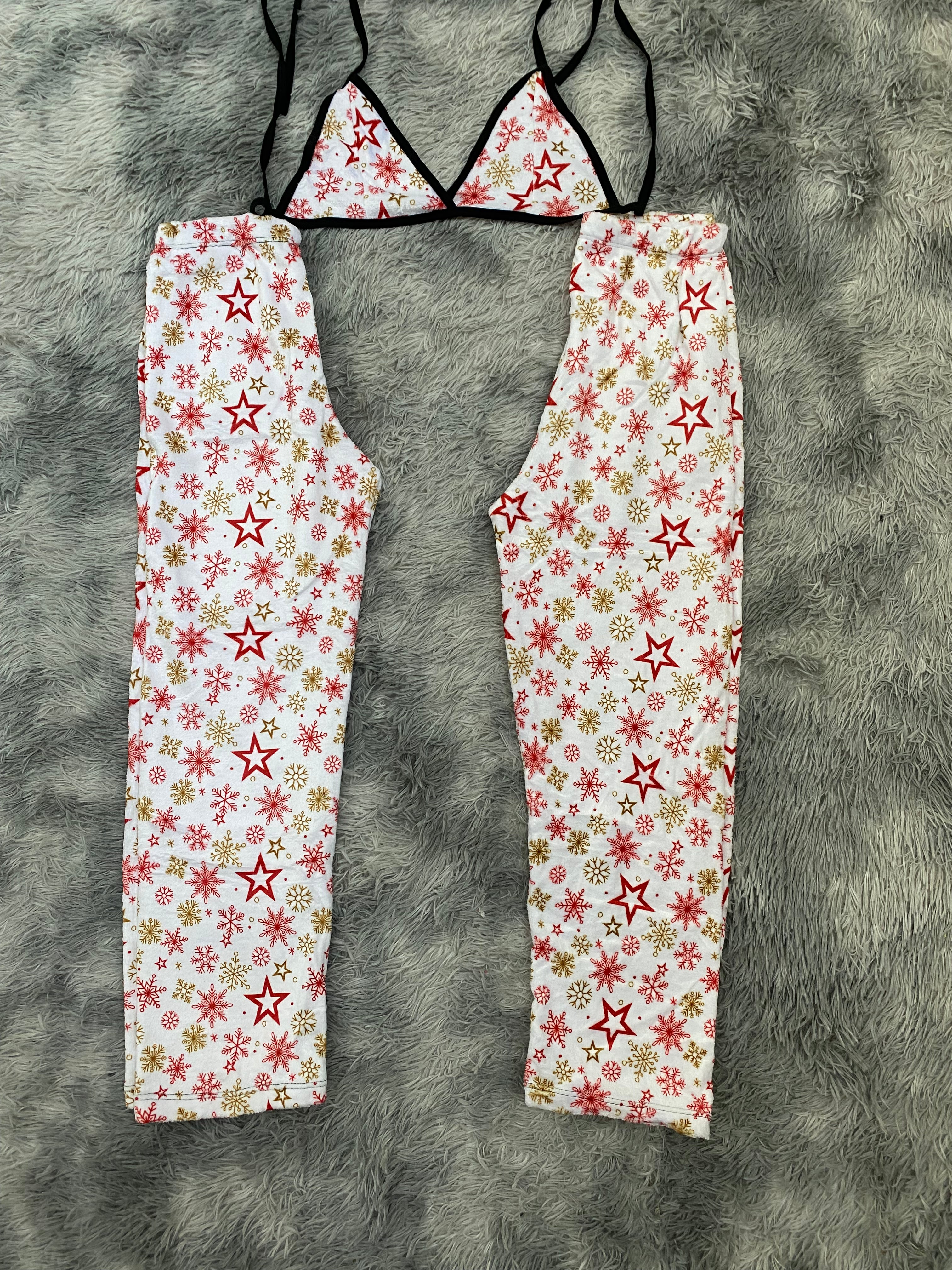 Estrellas y copos de nieve Duo De Pijama Afelpada