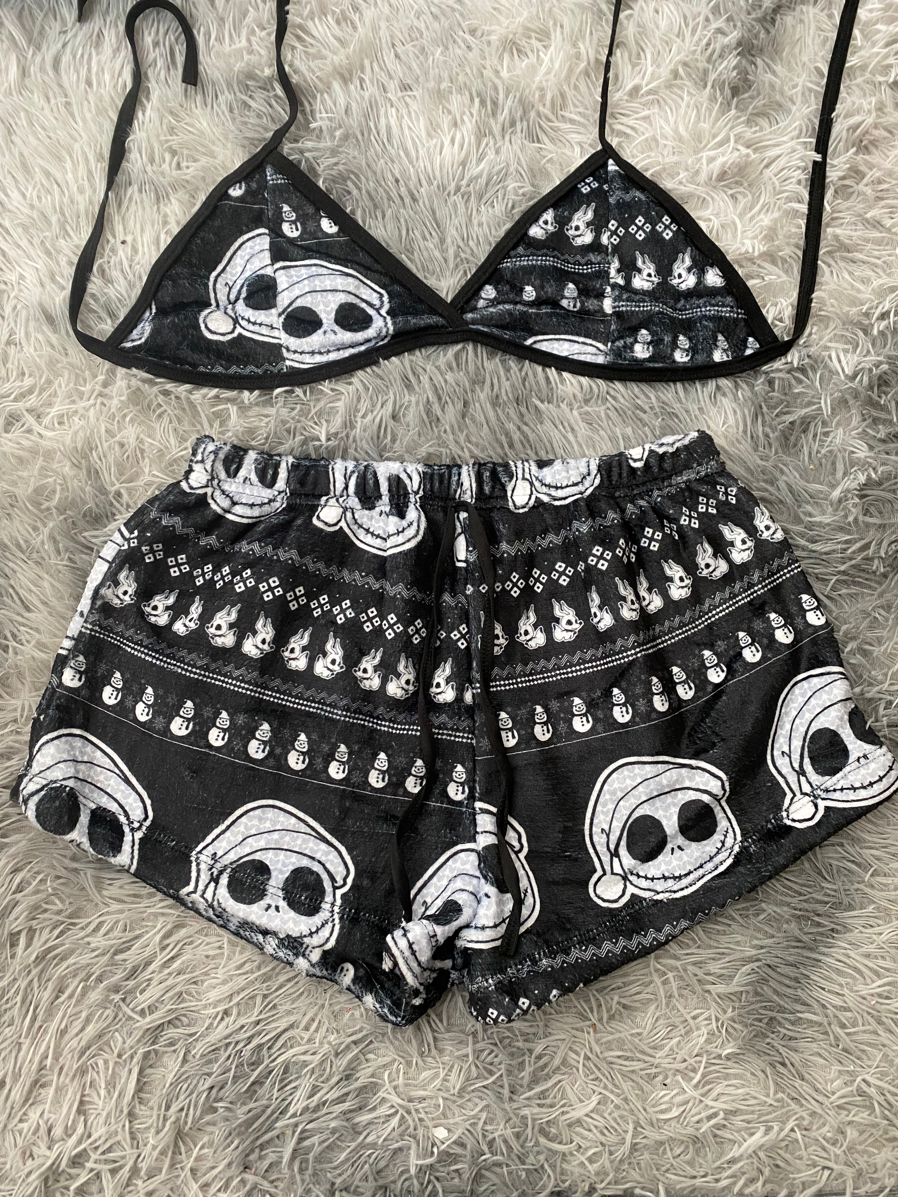 Jack y zero navideño Top Con Short Afelpado