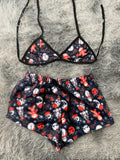 Esqueletos navidad Top Con Short Afelpado