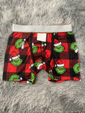 Grinch cuadros rojos Boxer De Hombre unitalla