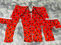 Spiderman Rojo Caras Pijama De 5 Piezas