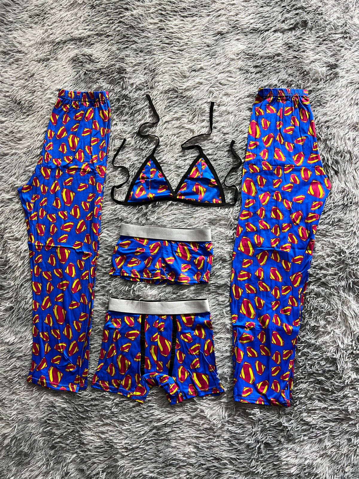 Superman Clásico Pijama De 5 Piezas