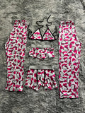 Hello Kitty Vaquita Rosa Pijama De 5 Piezas