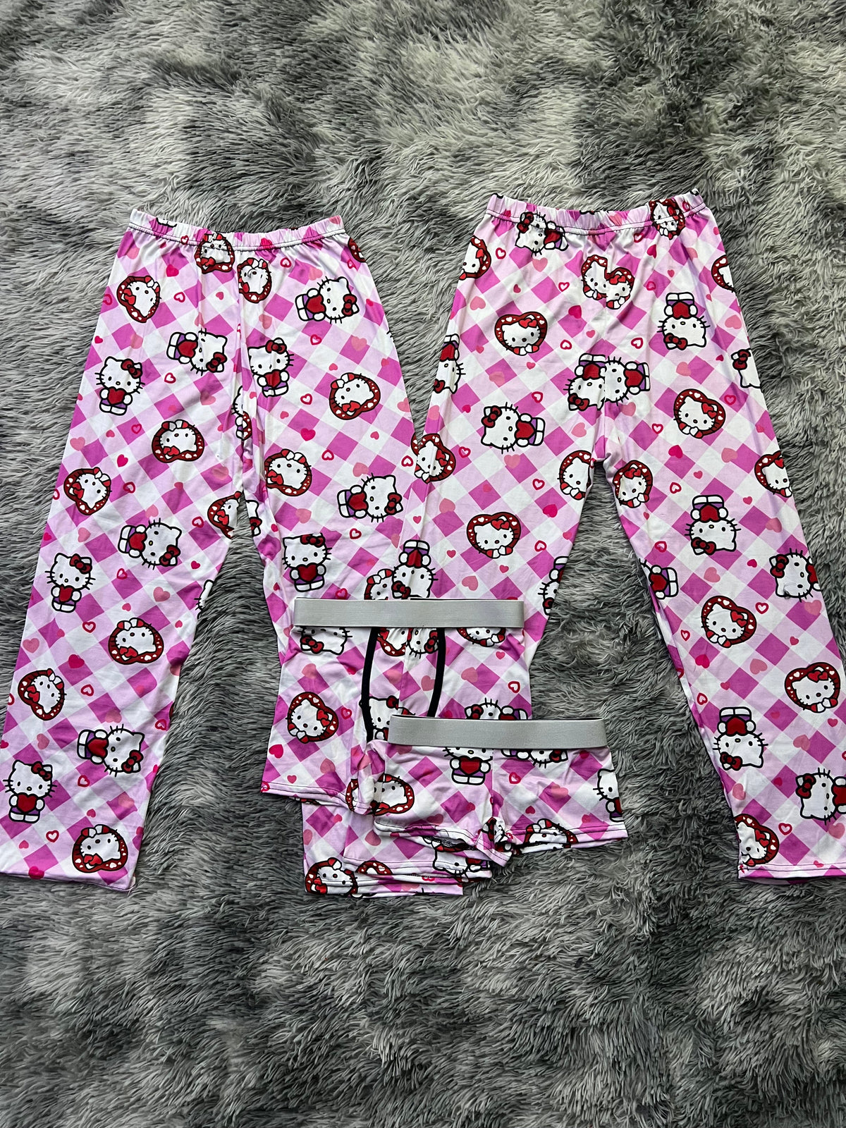 Hello Kitty Corazones Y Cuadrados Pijama De 5 Piezas