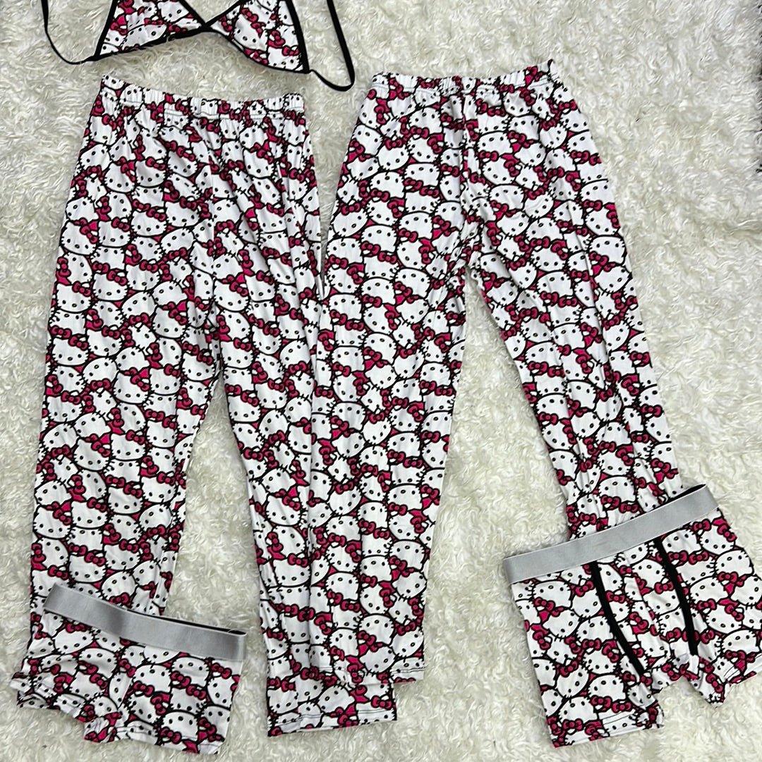 Hello Kitty Caras Pijama De 5 Piezas