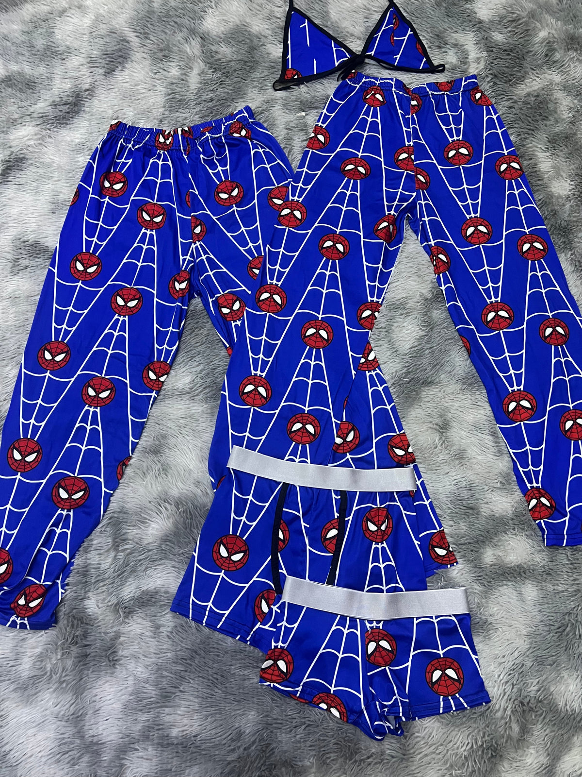 Spiderman Azul Pijama De 5 Piezas