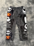 Jack con calabazas y líneas  Pantalón De Pijama Unisex