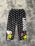 Snoopy puntitos fondo negro Pantalón De Pijama Dama