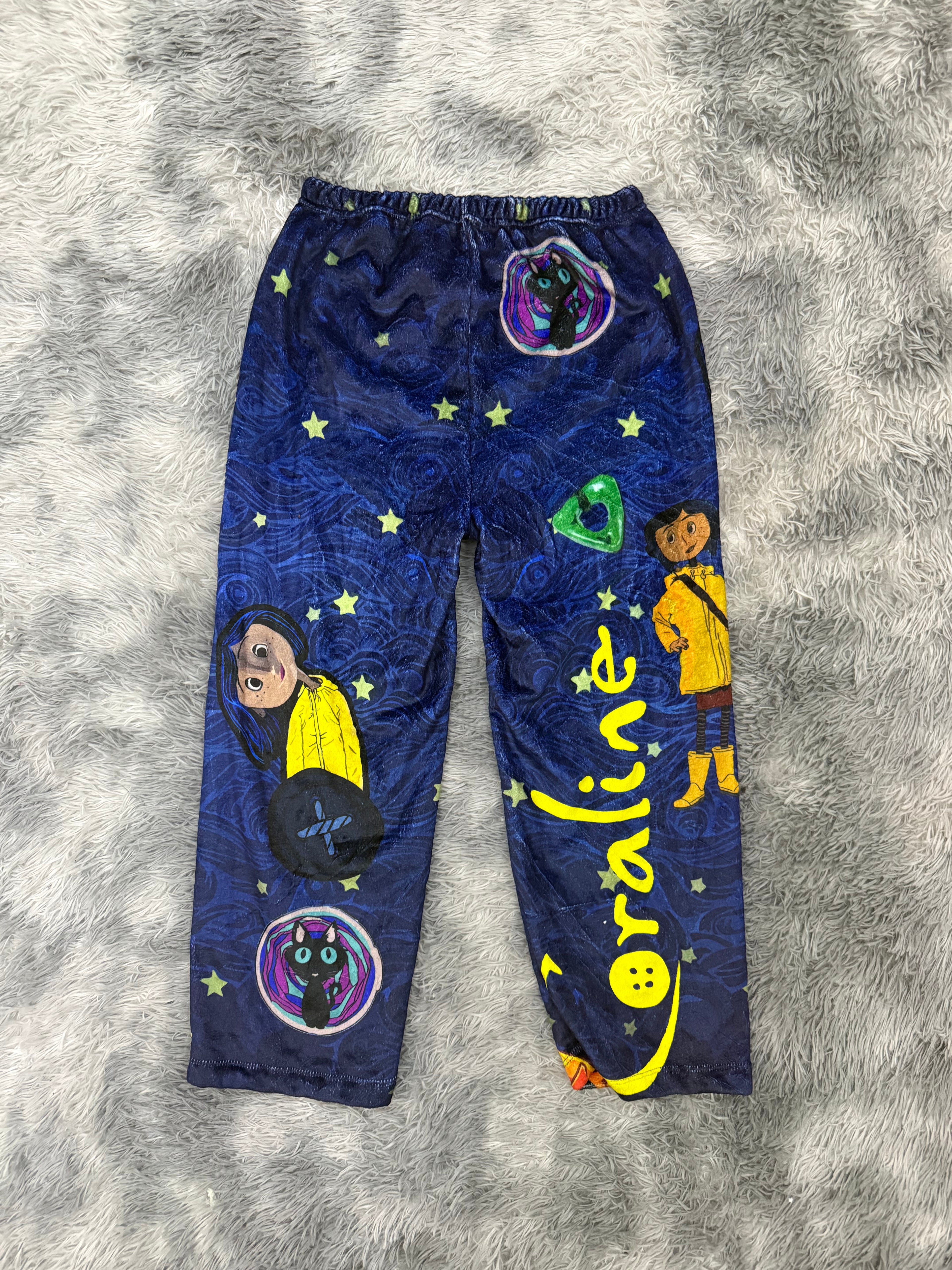 Coraline y gato negro Pantalón De Pijama Dama