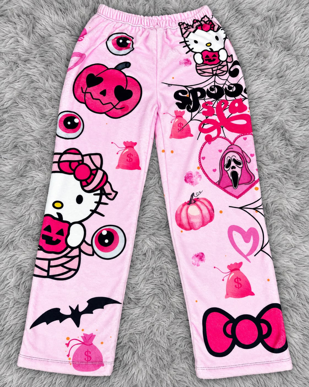 pijama de mujer pantalón afelpada de hello kitty halloween