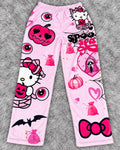 pijama de mujer pantalón afelpada de hello kitty halloween